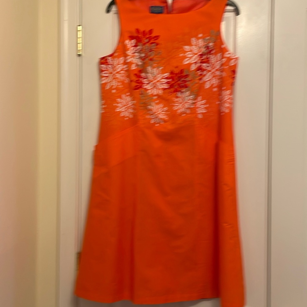 Pendleton, bright orange, sundress size 12Pwith pockets
